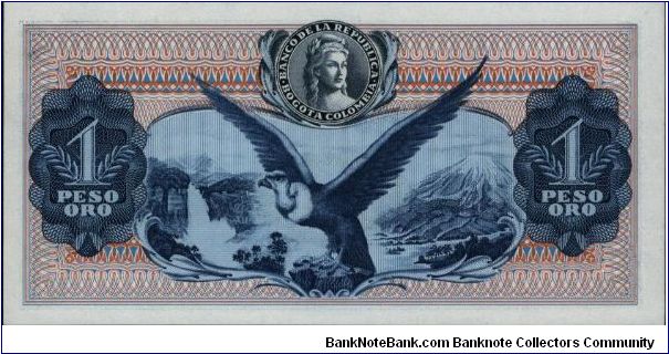 Banknote from Colombia year 1970