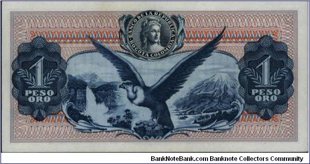 Banknote from Colombia year 1972