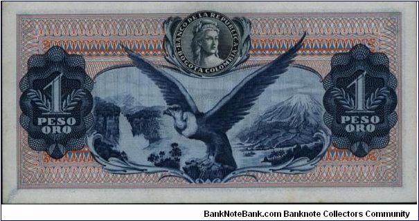 Banknote from Colombia year 1974