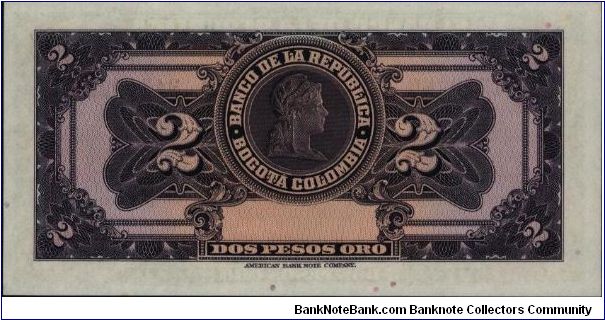 Banknote from Colombia year 1955