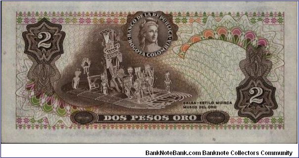 Banknote from Colombia year 1972