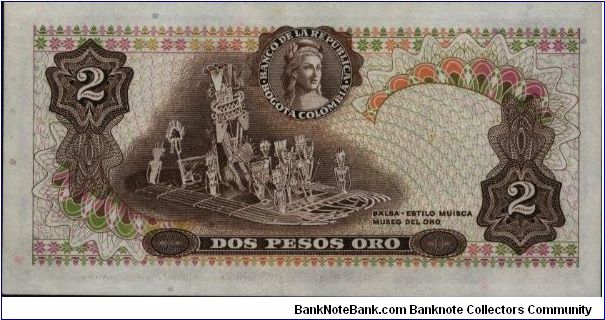 Banknote from Colombia year 1972