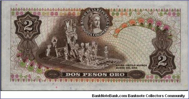 Banknote from Colombia year 1972