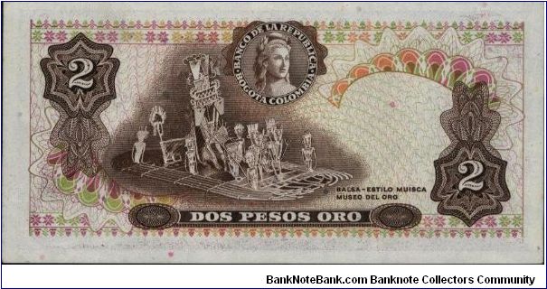 Banknote from Colombia year 1973