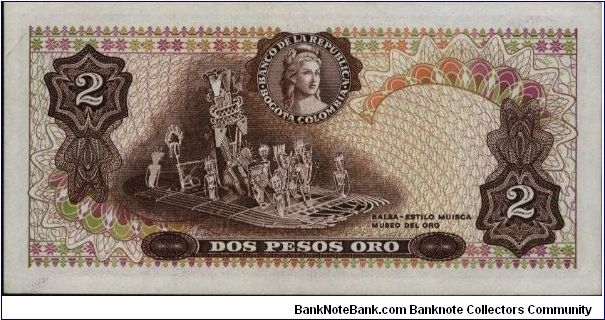 Banknote from Colombia year 1976