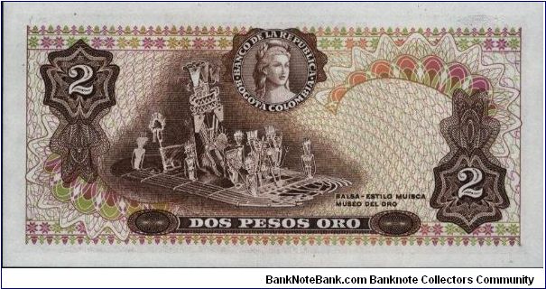 Banknote from Colombia year 1976