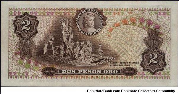 Banknote from Colombia year 1977