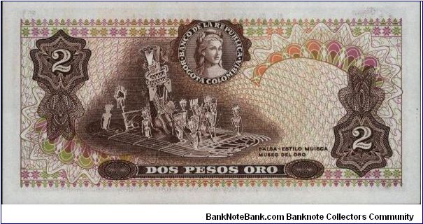 Banknote from Colombia year 1977