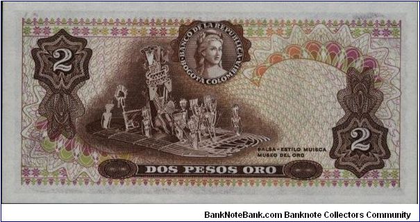 Banknote from Colombia year 1977