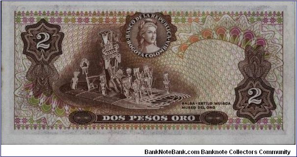 Banknote from Colombia year 1977