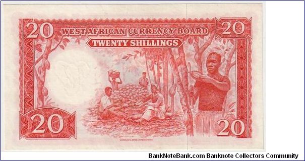 Banknote from British West Africa year 1953