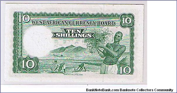 Banknote from British West Africa year 1957
