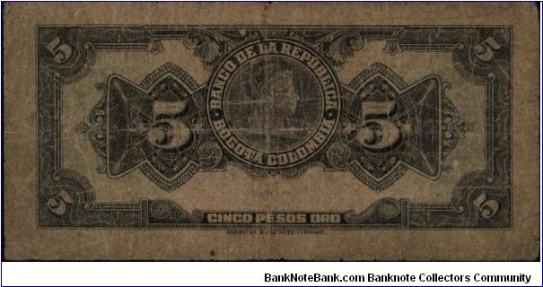 Banknote from Colombia year 1950