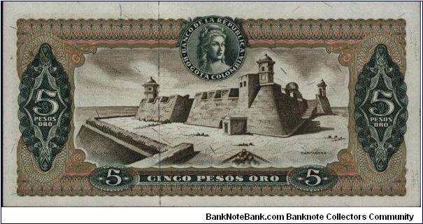 Banknote from Colombia year 1961