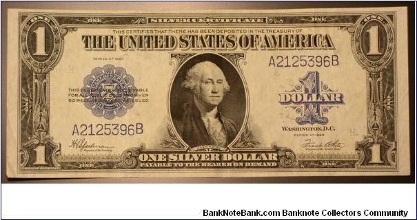 1923 Large Size Silver Certificate
7 digit serial number Banknote