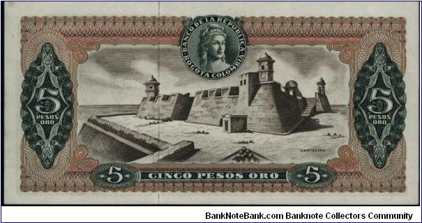 Banknote from Colombia year 1963