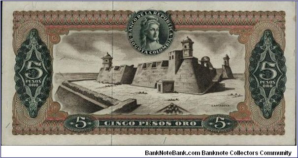 Banknote from Colombia year 1965