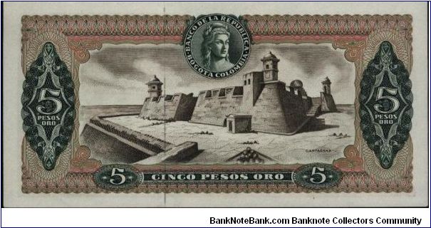 Banknote from Colombia year 1967