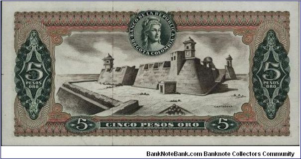 Banknote from Colombia year 1971