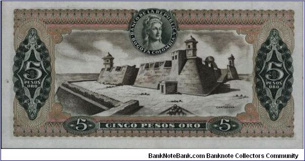 Banknote from Colombia year 1975