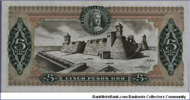 Banknote from Colombia year 1975