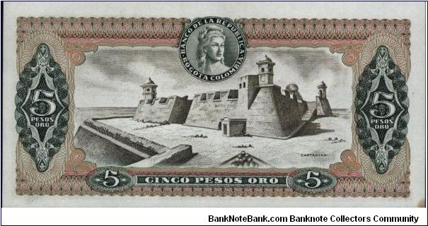 Banknote from Colombia year 1976