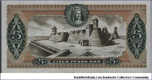 Banknote from Colombia year 1977