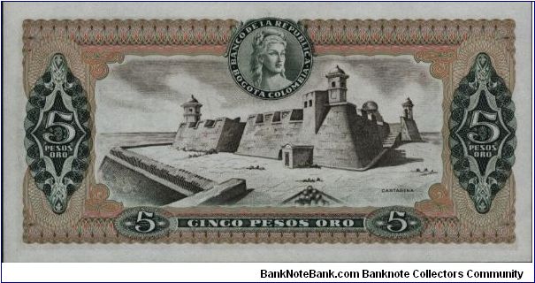 Banknote from Colombia year 1977