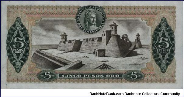 Banknote from Colombia year 1980