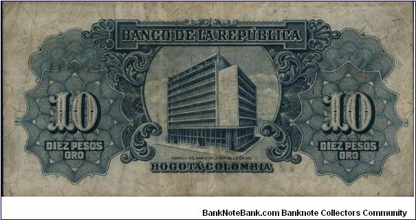 Banknote from Colombia year 1953