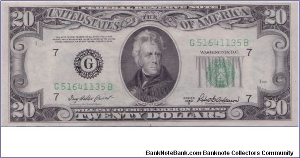 1950 B $20 CHICAGO FRN Banknote