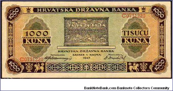 1000 Kuna__
Pk 12__

01-09-1943
 Banknote