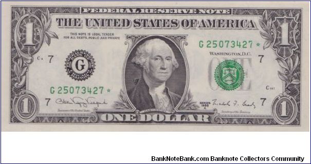 1988 A $1 CHICAGO FRN

**STAR NOTE**


**#2 OF 2 CONSECUTIVE** Banknote