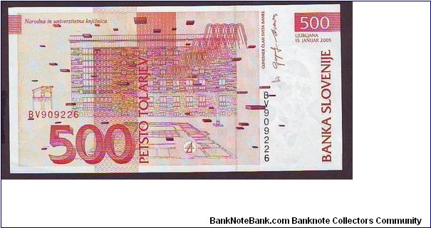 Banknote from Slovenia year 2005