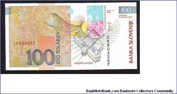 Banknote from Slovenia year 2003