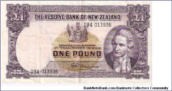 1 pound; 1956-1967 Banknote