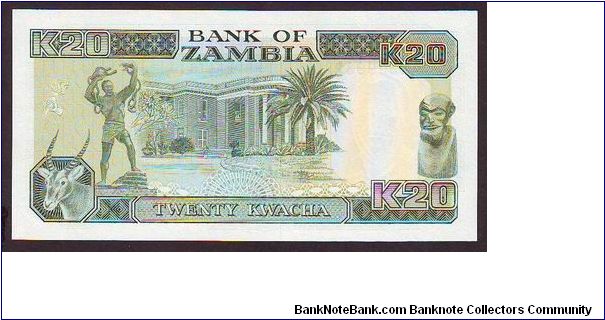 Banknote from Zambia year 1989