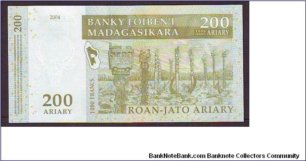 Banknote from Madagascar year 2004