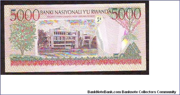 Banknote from Rwanda year 1998