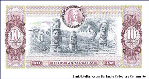 Banknote from Colombia year 1976