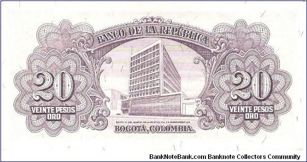 Banknote from Colombia year 1960