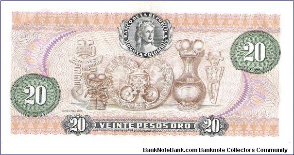 Banknote from Colombia year 1979