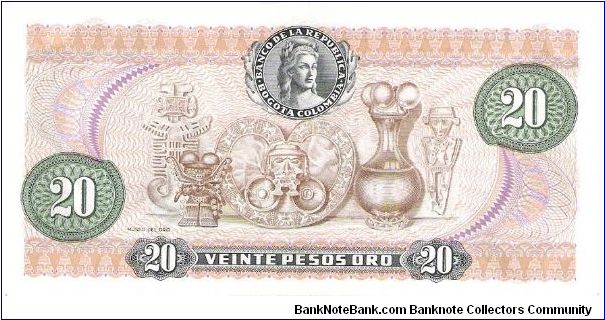 Banknote from Colombia year 1979