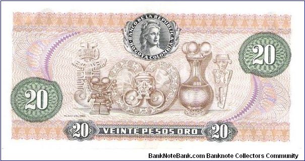 Banknote from Colombia year 1979