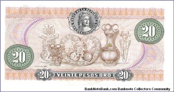 Banknote from Colombia year 1979