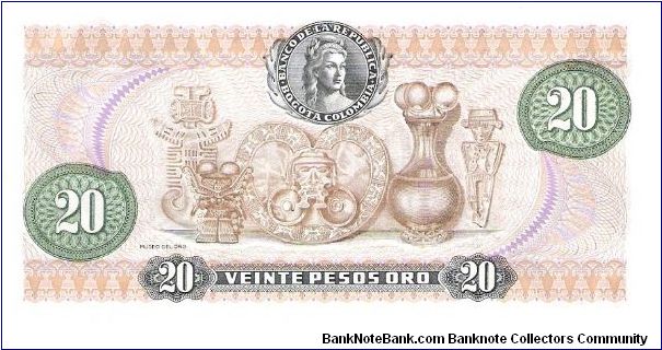 Banknote from Colombia year 1979