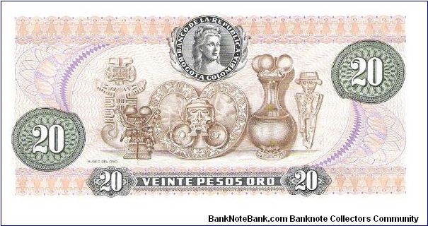 Banknote from Colombia year 1981