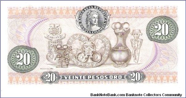 Banknote from Colombia year 1982