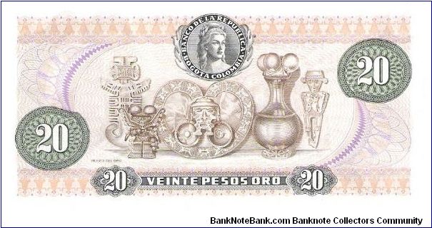 Banknote from Colombia year 1982