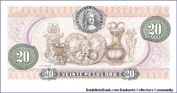 Banknote from Colombia year 1983